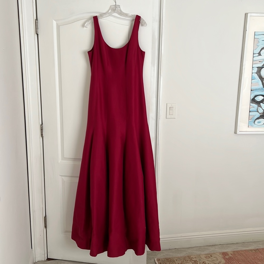 NWT Halston Heritage ball gown garnet red